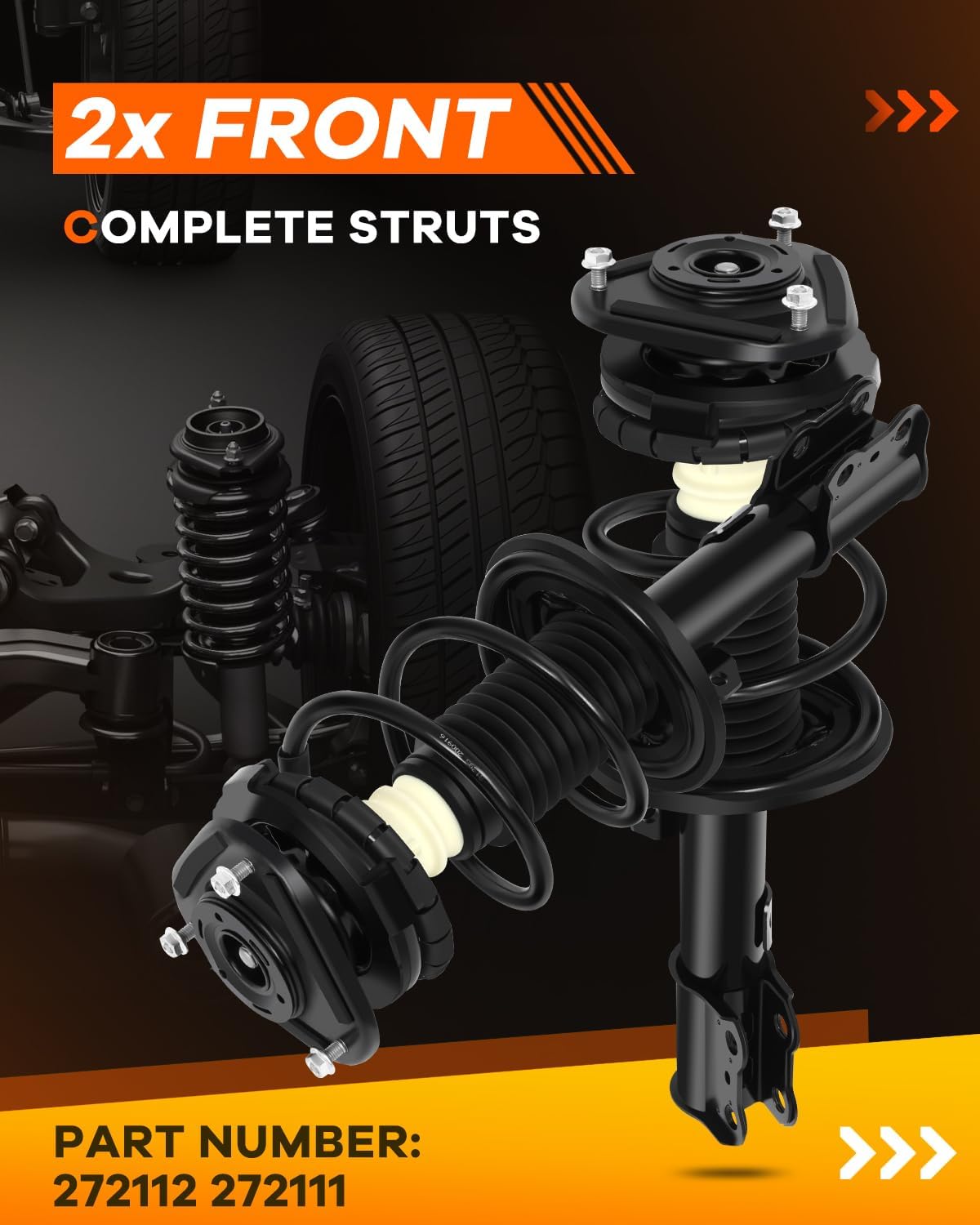 272112 272111 Front Struts Shocks for Toyota Celica FWD, OCPTY Complete Strut Spring Assembly Shock Absorbers Fits 2000 2001 2002 2003 2004 2005 for Toyota for Celica Amortiguadores Struts Sets of 2