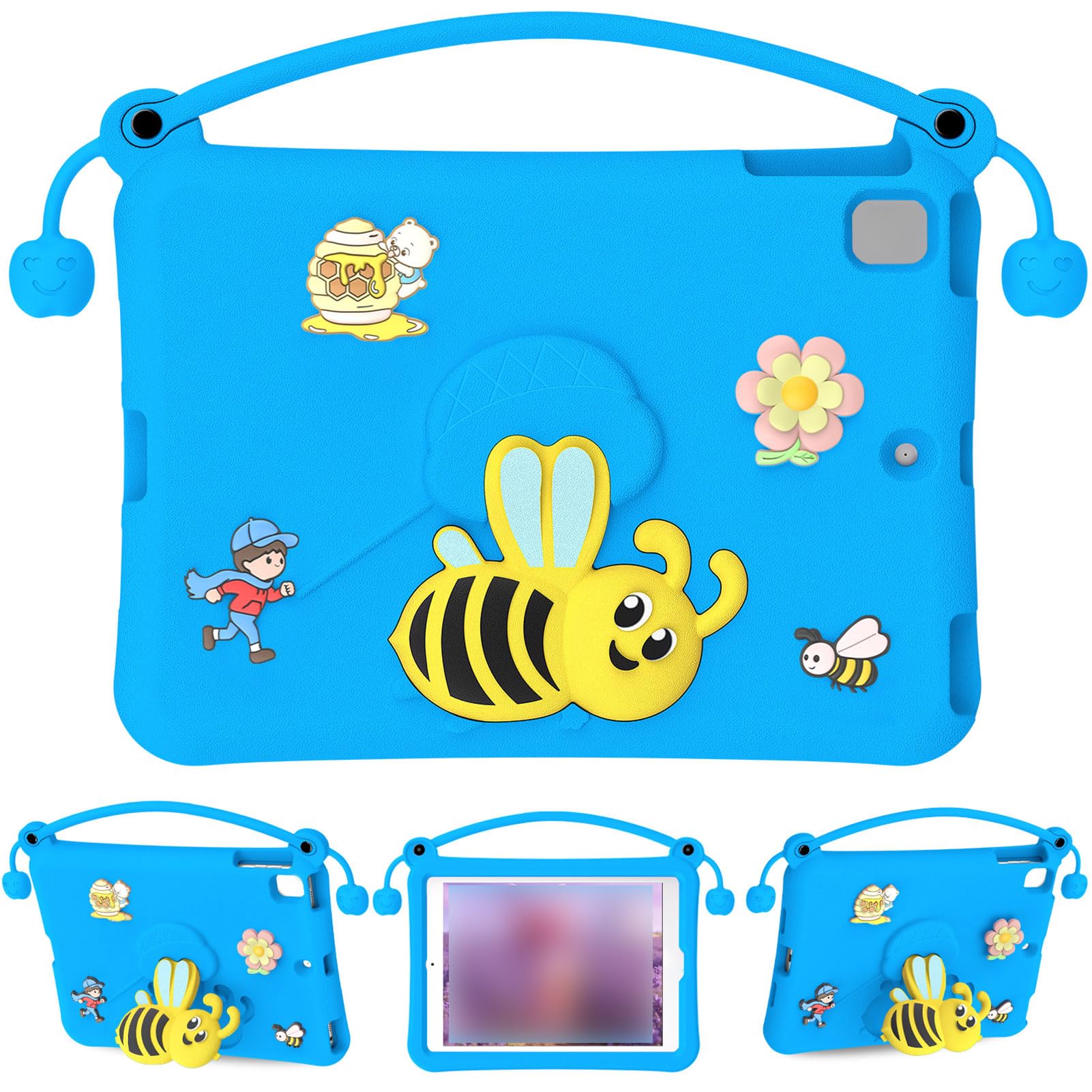 Ejoyous Custodia Protettiva Custodia Protettiva in EVA con Supporto per 10.2 10.5, per Tablet Lavabile Antiurto, Copertura Completa Leggera per la Visualizzazione della Scuola a Casa dei Bambini