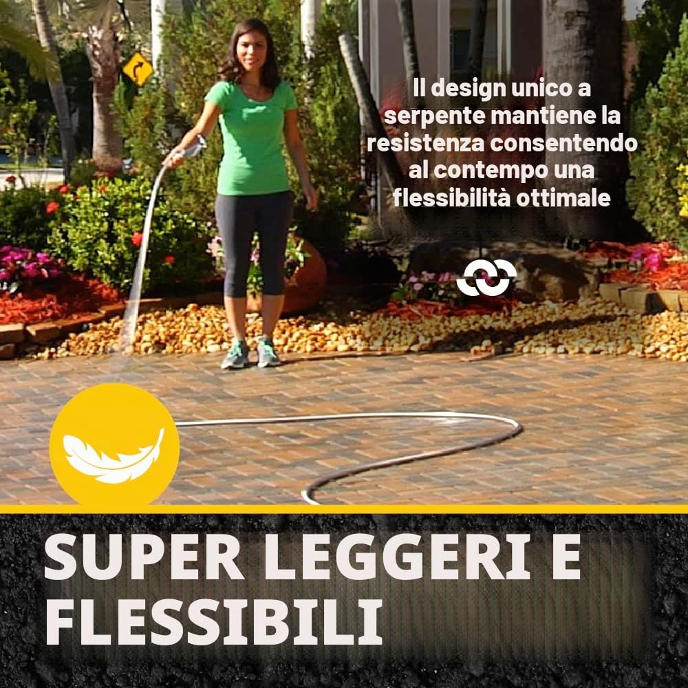 BIONIC STEEL Tubo da giardino da 75 piedi, tubo dell'acqua in metallo in acciaio inossidabile 304 da 75 piedi, tubo flessibile, senza pieghe, ultra leggero e durevole, resistente allo schiacciamento