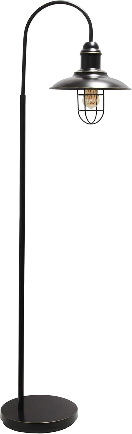 Elegant Designs LF1032-RBZ Rustic Open Cage Floor Lamp, Restoration Bronze