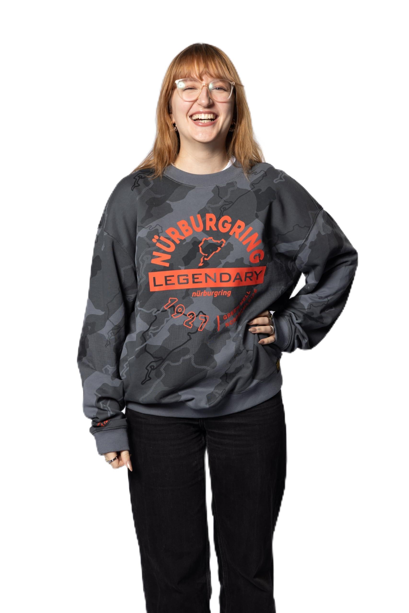 Nürburgring Unisex Sweater „Diverse“ Grau – Camouflage Pullover
