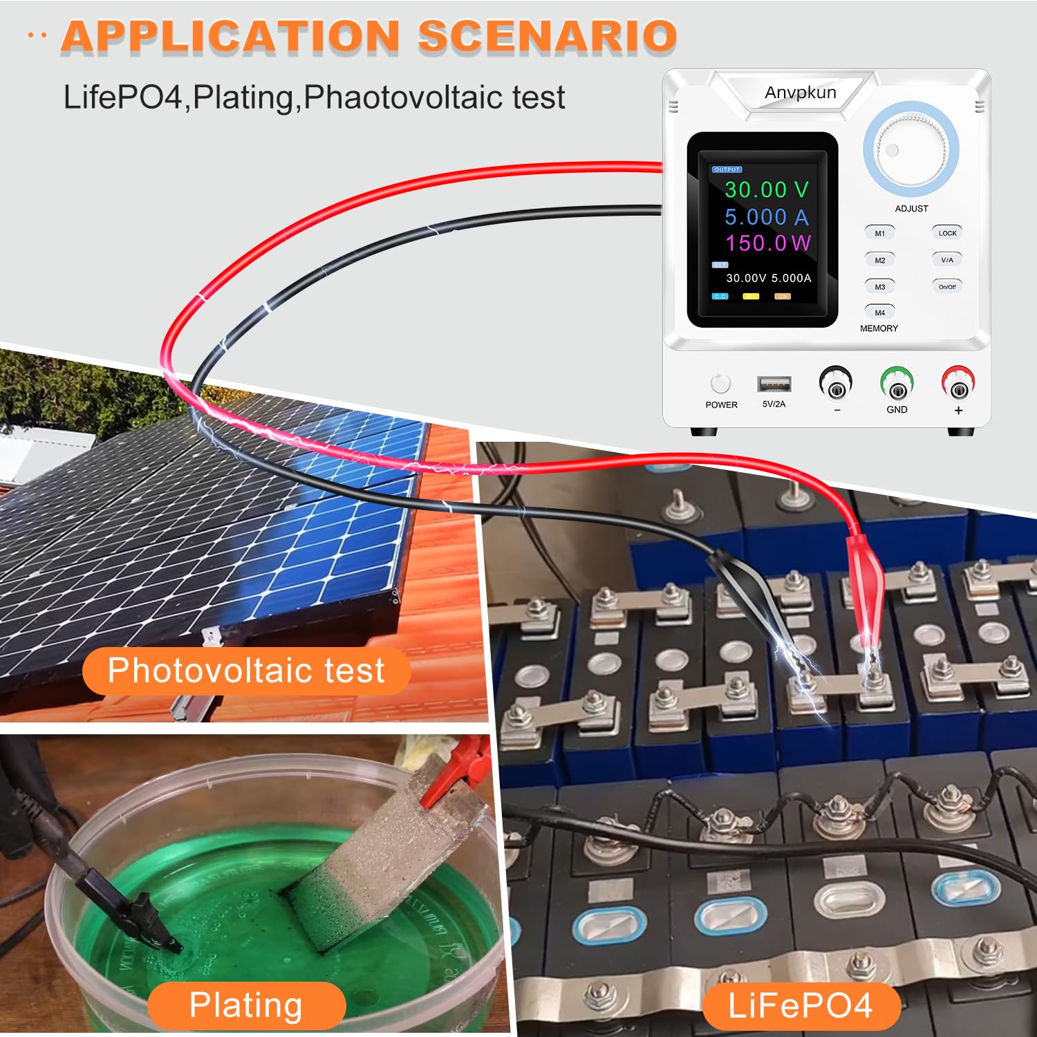 Fuente de alimentación de banco de CC ajustable de 0-30 V, 0-5 A, fuente de alimentación de laboratorio de CC variable de 0 a 30 V, 0 a 5 A, fuente de alimentación de banco de CC de salida variable