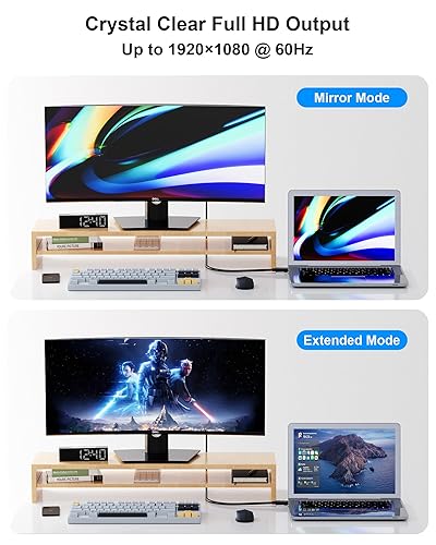 Miniatura 5 de Adaptador DisplayPort a VGA, cable DP a VGA de 15 pies que conecta el puerto DP de escritorio o portátil a monitor o proyector con puerto VGA