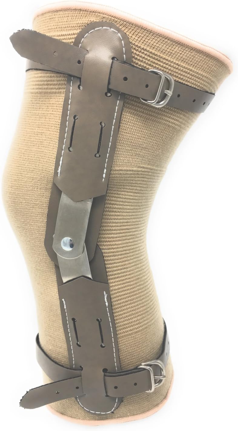 OTC Knee Brace, Hinged Bars, Knit Elastic