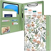 Vista 15 de Portafolio/Carpeta para currículum para mujeres y hombres, WAVEYU - Elegante y linda carpeta con cubierta de portafolio, organizador de documentos