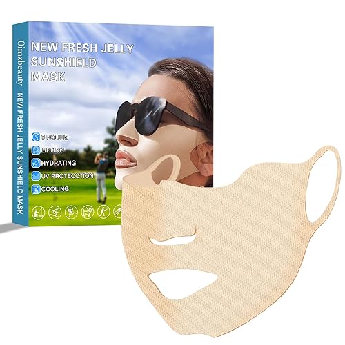 Parche de protección solar de golf, máscara de protección UV para el cuidado de la cara, gel hidratante fresco, máscara de colágeno de elevación de