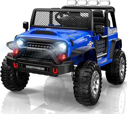 L8 Ride On Car, 2 Seater, 12V Kids Electric Car w/Remote Control, 4-Wheel Suspension, Bluetooth Speaker, Multi Music Modes, 3 Speeds, LED Lights, Xmas & Birthday Gift Ideas for Kids Ages 3+