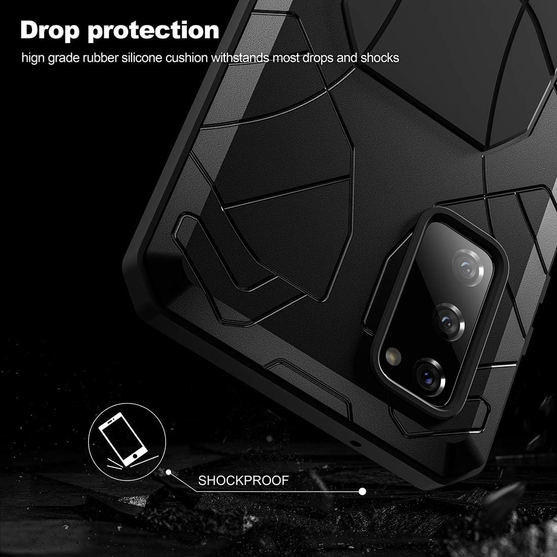 Exсluѕіvе Dіѕсоunt 80% оƒƒеr Feitenn Samsung S20 FE 5G Metal Case, Galaxy S20 FE 5G Case Heavy Duty, Hard Cover Armor Military Bumper Shockproof Defender Rubber Men Gift Screen Protector for Samsung Galaxy S20 FE 5G 2020 - Black