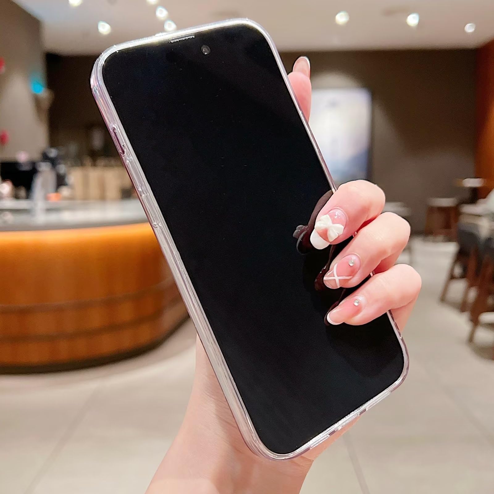 Nadoli Cover Trasparente Glitter per Honor Magic 5 Lite 5G Carino Cuore Coniglio Cavalletto Custodia,Morbido Animale Supporto Brillantini Flessibile Cover,Nero