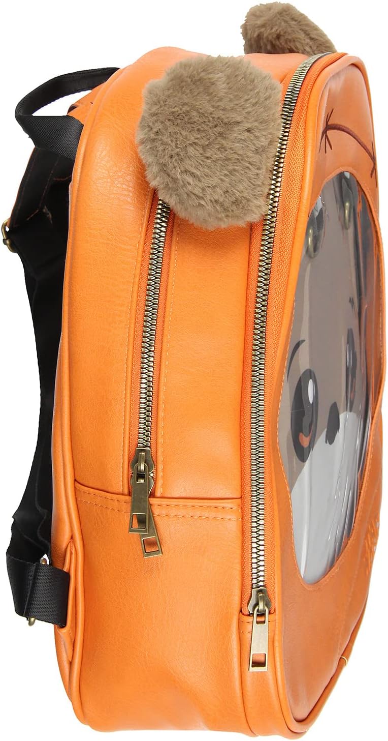 Bioworld Star Wars Backpack Ewok 3D Ears Faux Leather Mini Backpack Pin Display Miniature Backpack