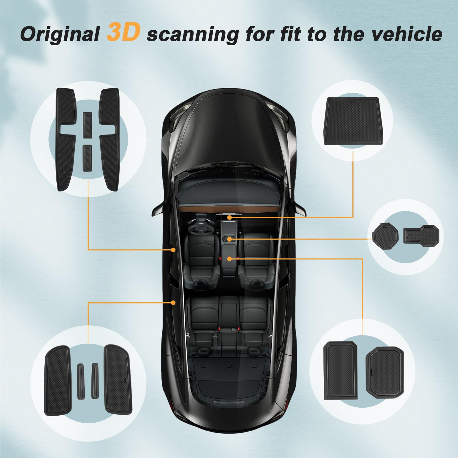 Set Tappetini Antipolvere Per Dacia Sandero 3 (2021-2024) - 13 Pezzi, Nero E Bianco - Foto 3