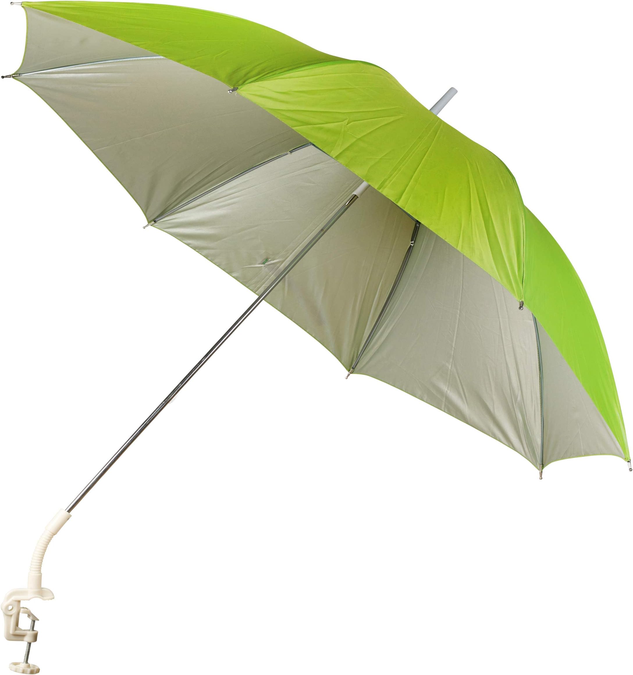 Garden Patio Balcony Beach Deck Chair Clip On Screw Clamp Umbrella Parasol UV Protection Sun Shade Rain Brolly (Green 147400)