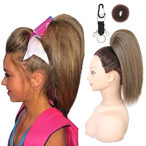 SEIKEA Pieza de pelo de cola de caballo animadora, 10 pulgadas, lacio, resistente a los enredos, suave rubio natural, extensión de cola de caballo