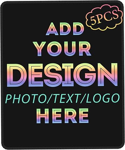 Custom Mouse Pad Personalized Mousepad with Photo Logo Text Mouse Mat for Computer Laptop Gaming Office Home Personalised Gifts (Vertical, 7 x 8.6 in)
