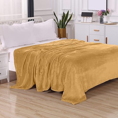 Miniatura 2 de Elegant Comfort Manta de lujo de tacto aterciopelado, manta ligera para todas las estaciones, ultra afelpada, suave, acogedora y mullida para sofá,