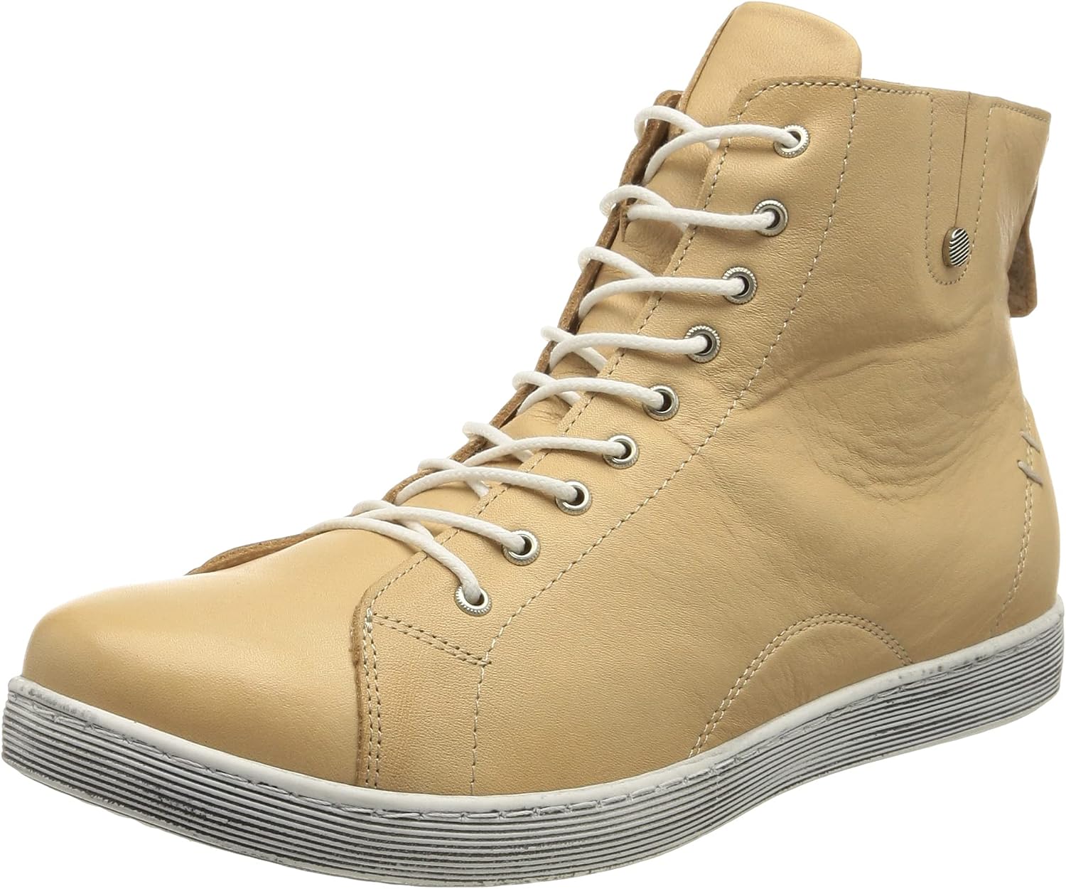 Andrea Conti Sneaker Basse Donna - Pelle Morbida Con Cerniera E Lacci - Collezione Moda