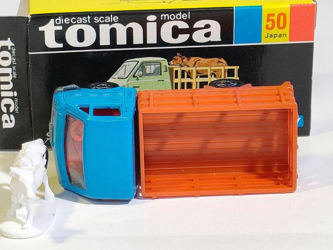 黒箱トミカ 50 トヨタハイエース牧場トラック 美品 日本製 トミカ黒箱50-
