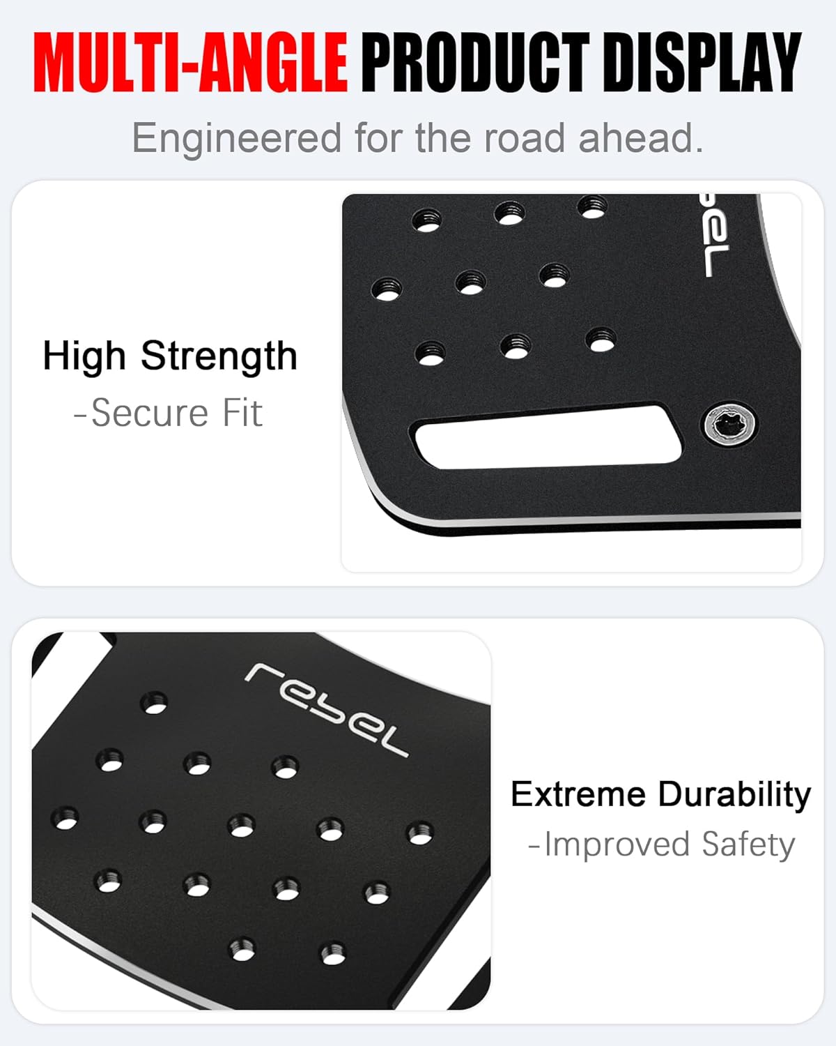 Rear Cargo Rack Tail Light Expansion Board Decorative Guard for Honda Rebel 1100 DCT, Rebel 300 500, CMX 300 500 1100 2021-2024