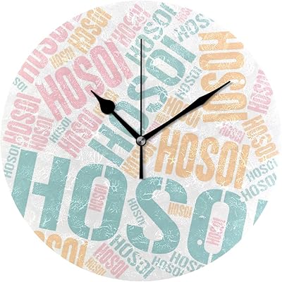 Amazon Co Jp 壁掛け時計 連続秒針 サイレント アナログ ウォールクロック 苗字 名字 長井 Choi柄 掛け時計 インテリア 並行輸入品 ホーム キッチン