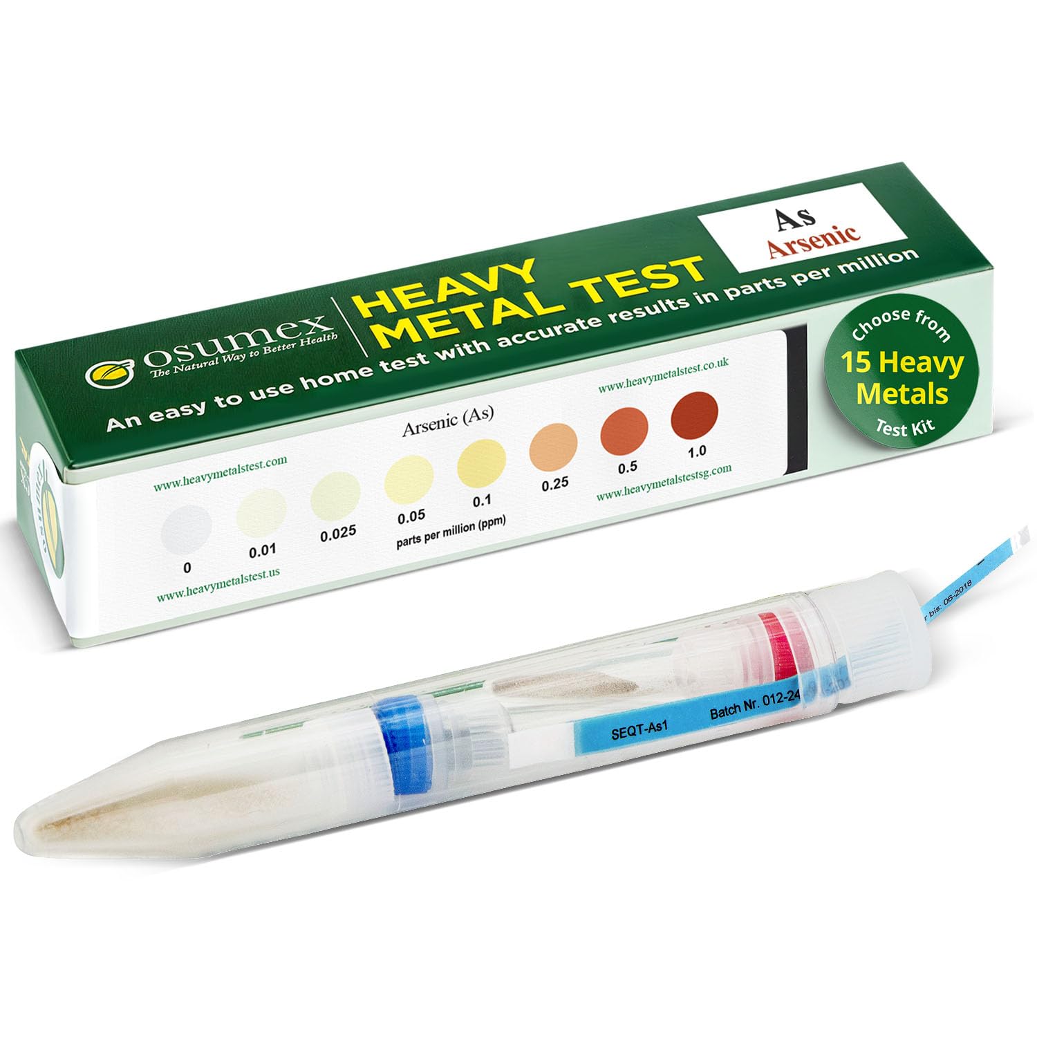Heavy Metal Arsenic Test Kit for Water 1 Pack - Water Testing Kits for Drinking Water, Food, Urine, Arsenic Water Test Kit, Heavy Metal Testing Kit, Metal Testing Kit for Safe Water Quality