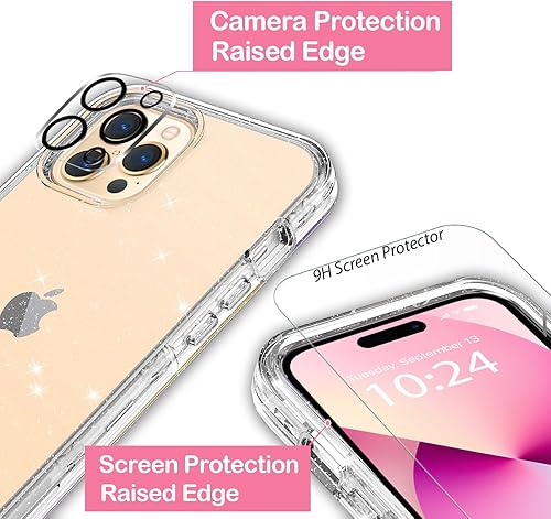 Miniatura 7 de Coolwee Funda protectora híbrida de cuerpo completo 3 en 1 resistente para Apple iPhone 15 ProMax, 6.7 pulgadas, protección de grado militar