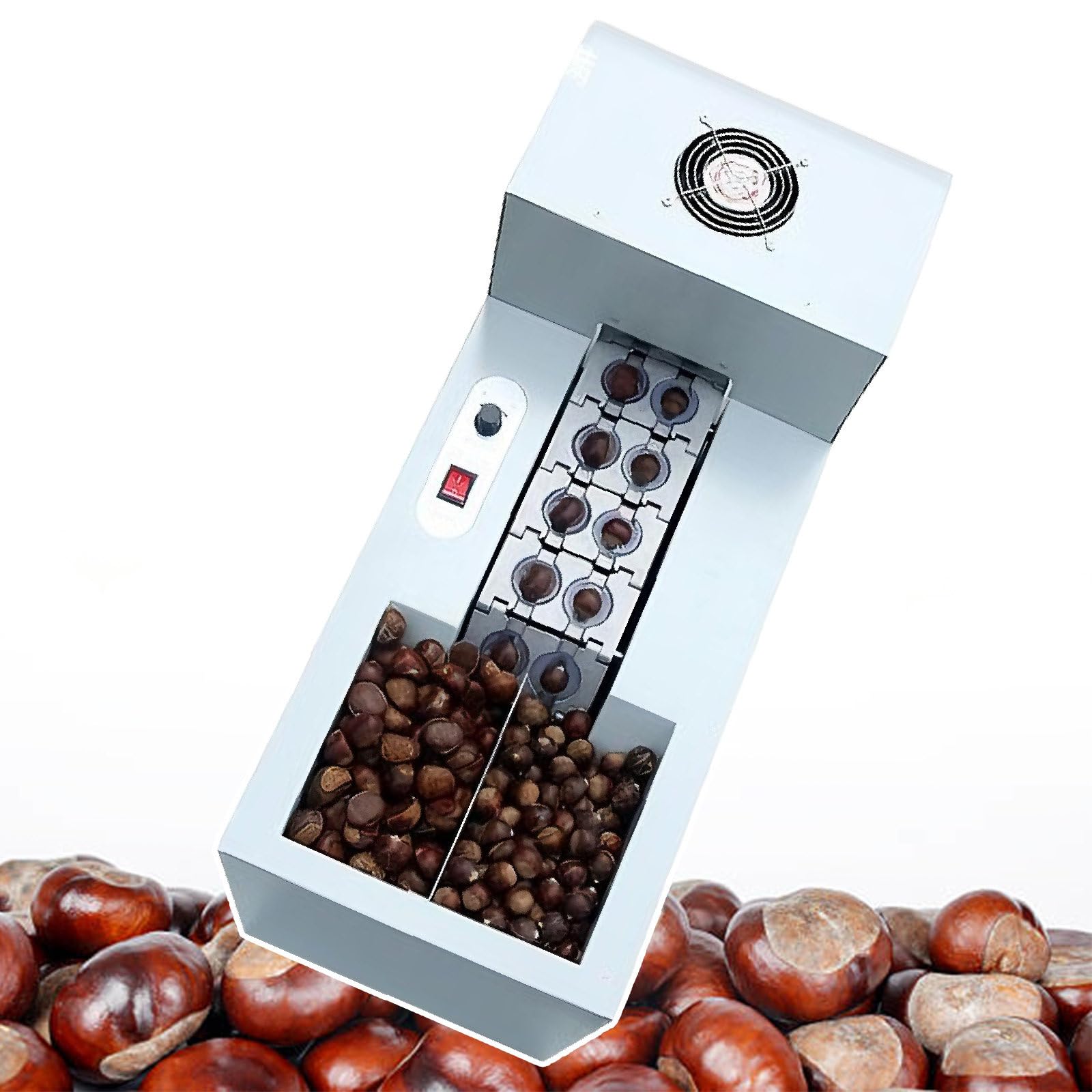 Máquina automática de corte de castañas, galleta eléctrica de castaño, profundidad y longitud ajustables, control de velocidad continuo, incluye 2 juegos de moldes