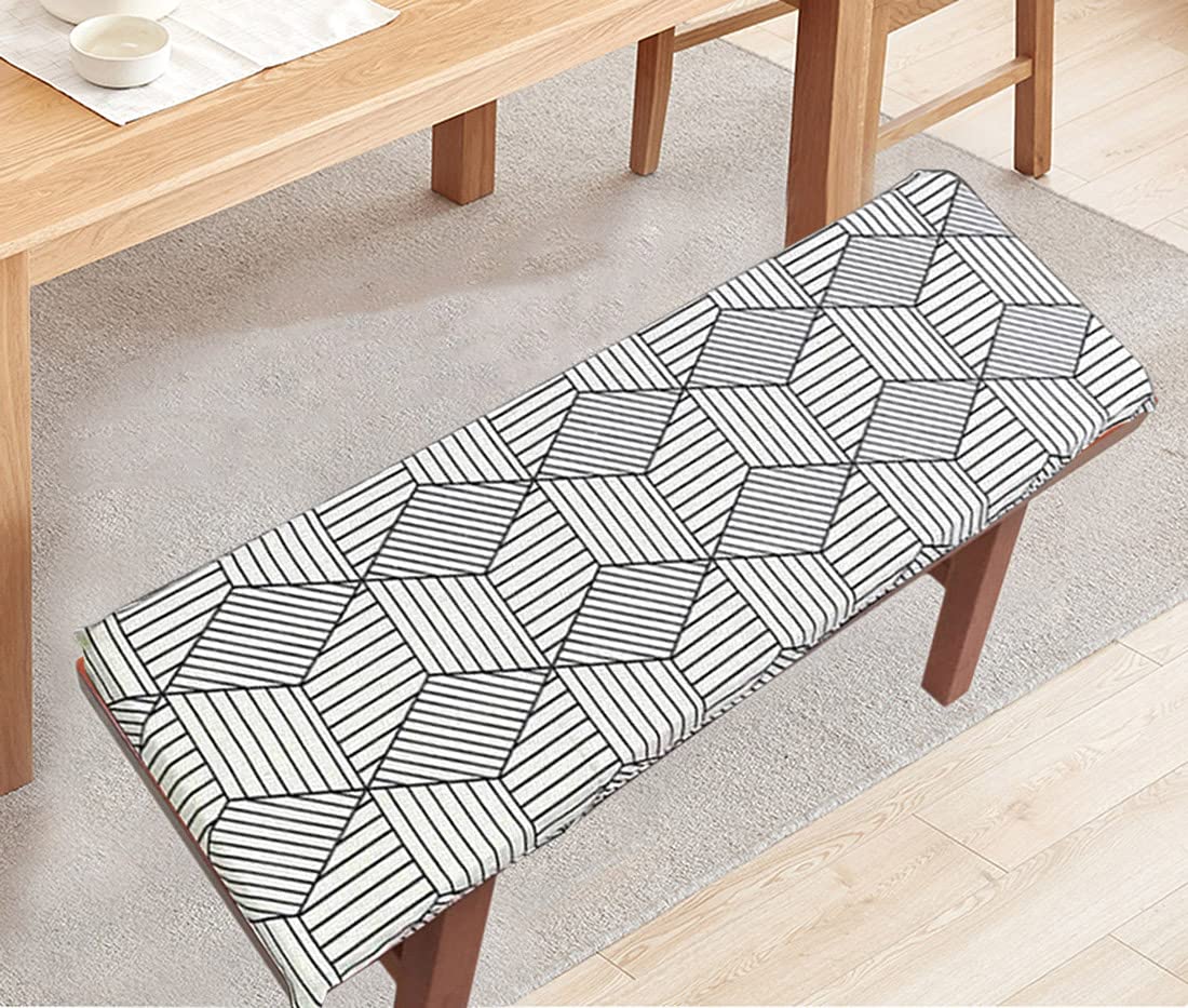 Cuscino Per Sedia E Panca Da Esterno - Spessore 8 Cm, Morbido E Antiscivolo, In Poliestere Con Cinghie Di Fissaggio - Dimensioni 140x40 Cm, Colore Nero - Per Giardino, Terrazzo, Cucina