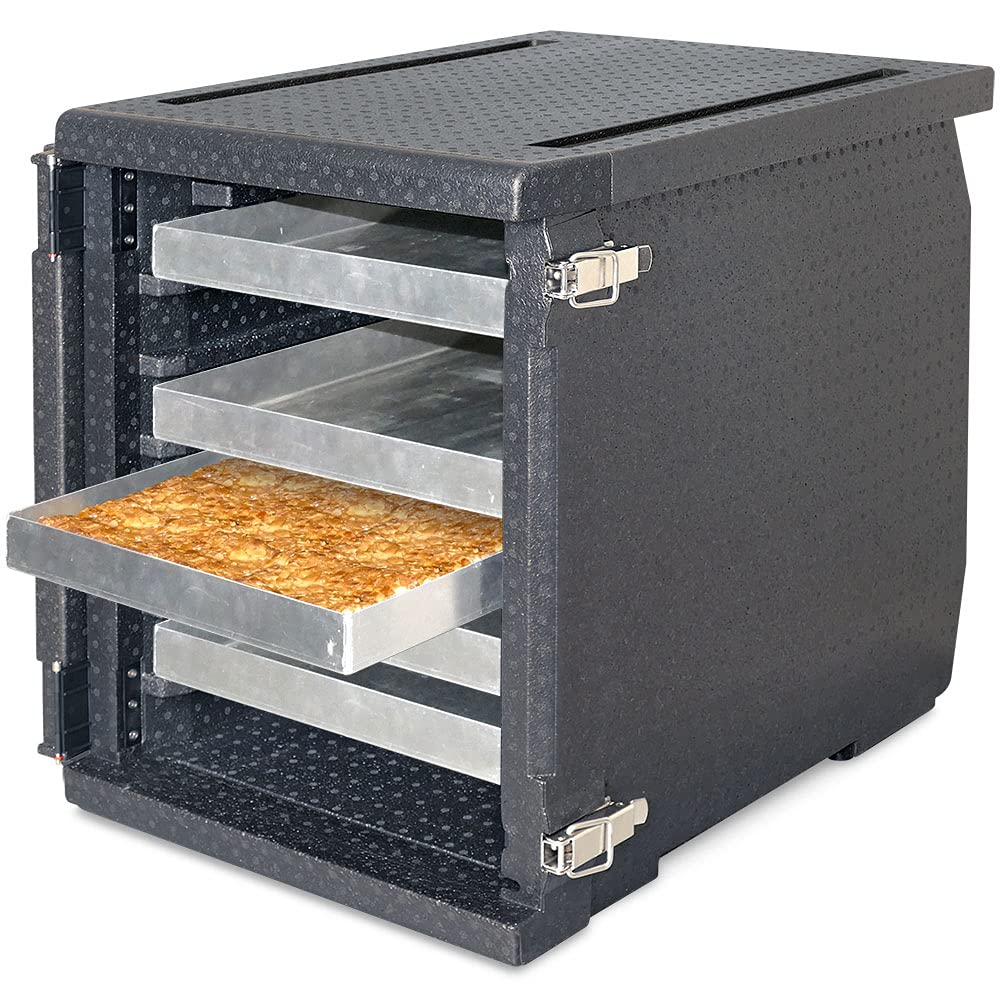 BRB Thermobox mit Fronteinschub und Deckel, Inhalt 146 Liter, BxTxH 540 x 740 x 685 mm, anthrazit