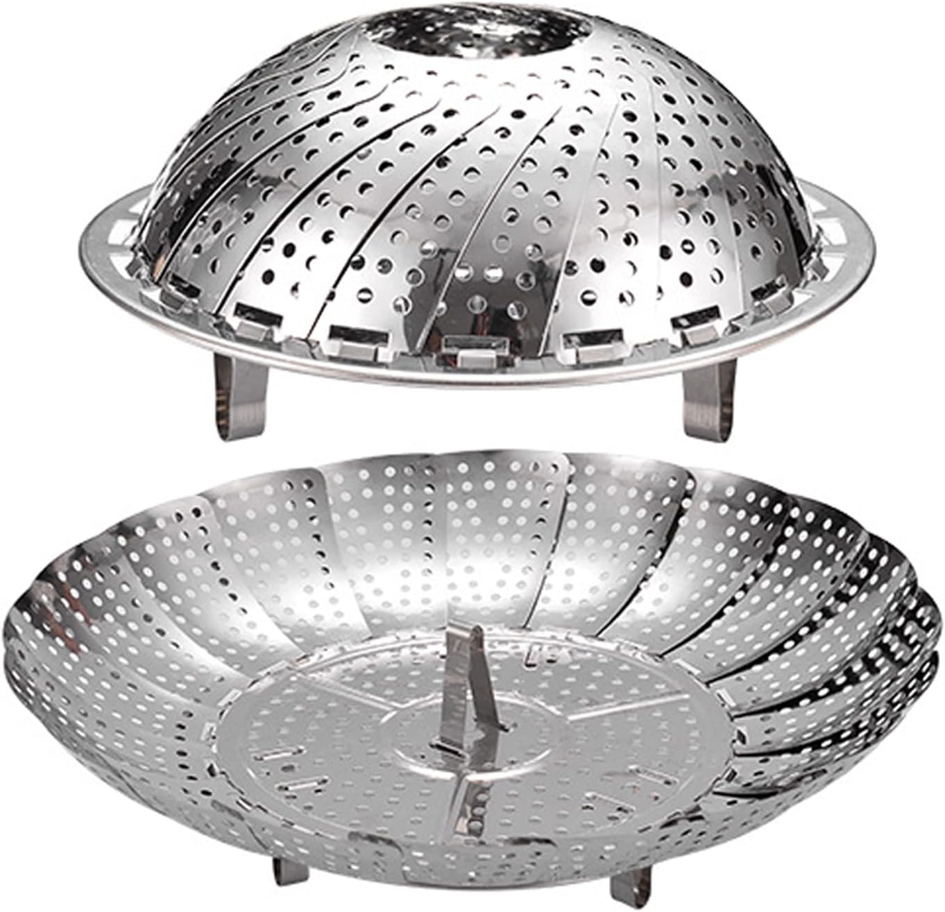 Gemüsedampfer Edelstahl - Einstellbarer Dünsteinsatz