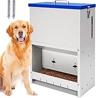 22lbs Automatic Gravity Dog Feeder for Large Breeds - Outdoor Durable Pet Food Dispenser with Adjustable Flow