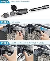 Vista 6 de Kohree - Juego de clavija de seguridad para receptor de enganche de remolque de 5/8 pulgadas, con llaves iguales, para enganches de remolques