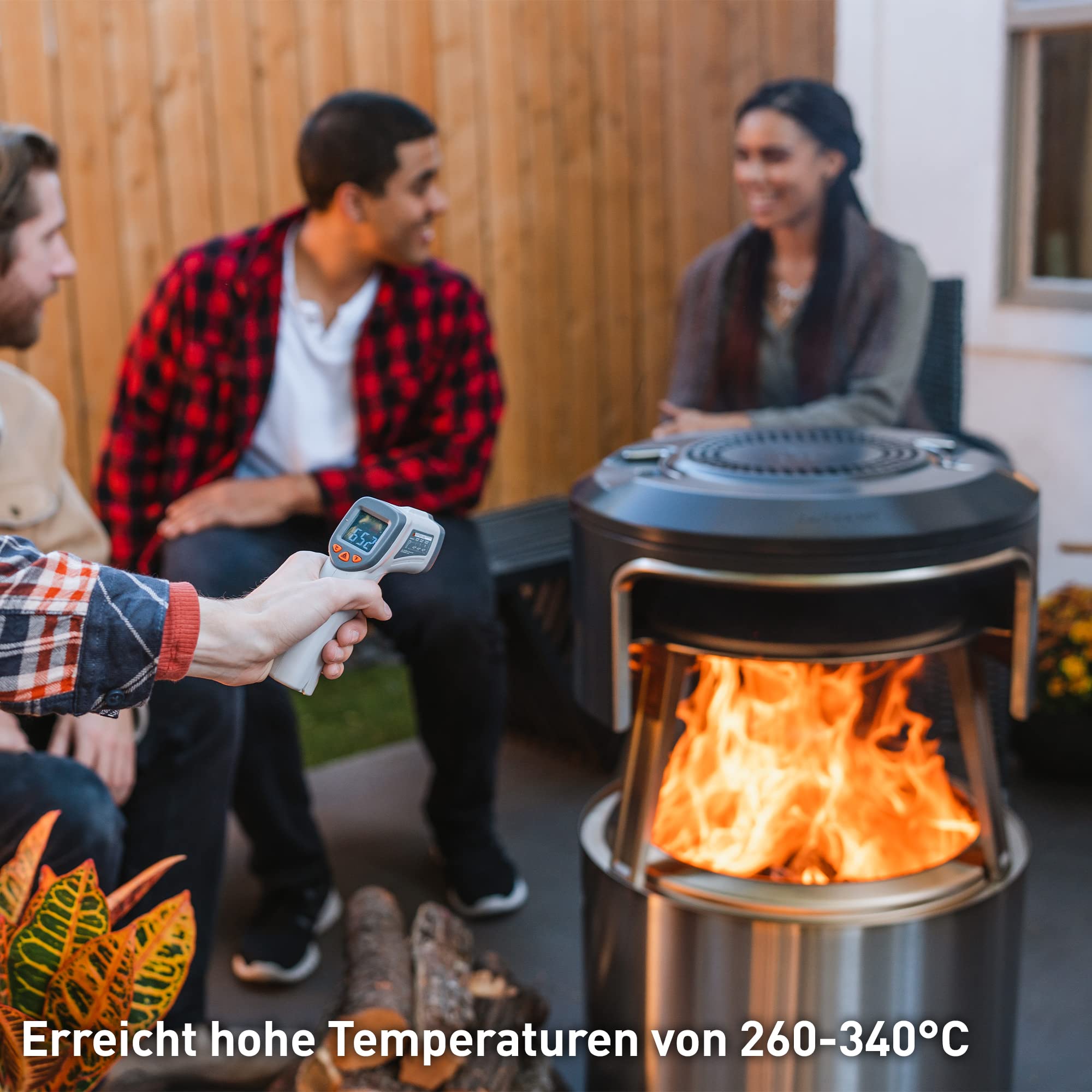 Solo Stove Bonfire Pi Fire Pizzaofen | Outdoor-Pizzaofen Zubehör für Bonfire Feuerstelle, Inkl. Tragetasche, Grillhandschuhe & Pizzastein, Geeignet zur Holzbefeuerung, (H x Dia): 43 x 49 cm, 9 kg