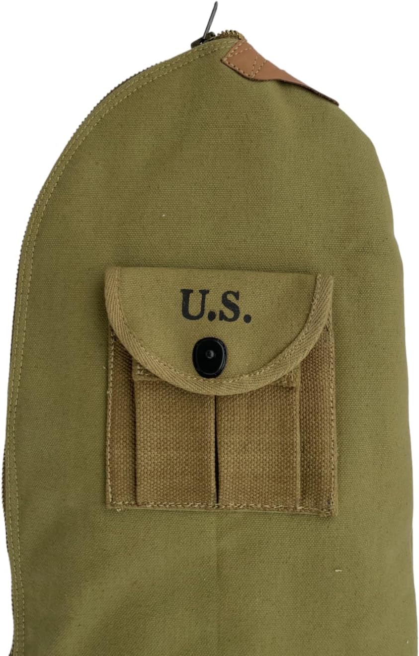 Warcraft Exports WW2 M1 CARBINE FLEECE LINED CANVAS CASE WITH CARRY STRAP Marked US OD Color Warcraft Exports WW2 M1 CARBINE FLEECE LINED CANVAS CASE WITH CARRY STRAP Marked US OD Color