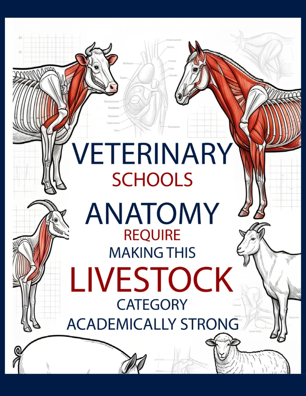 veterinary schools require livestock anatomy, making this category academically strong: Farm Animal Anatomy Study Guide with Self-Test Labeling ... Students and Animal Science Learners