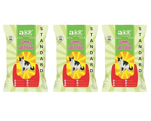 JiMMy Pet Products Clumping Bentonite Cat Litter Sand Jasmine Scented Litter Sand for Cat Standard (15 Kg)