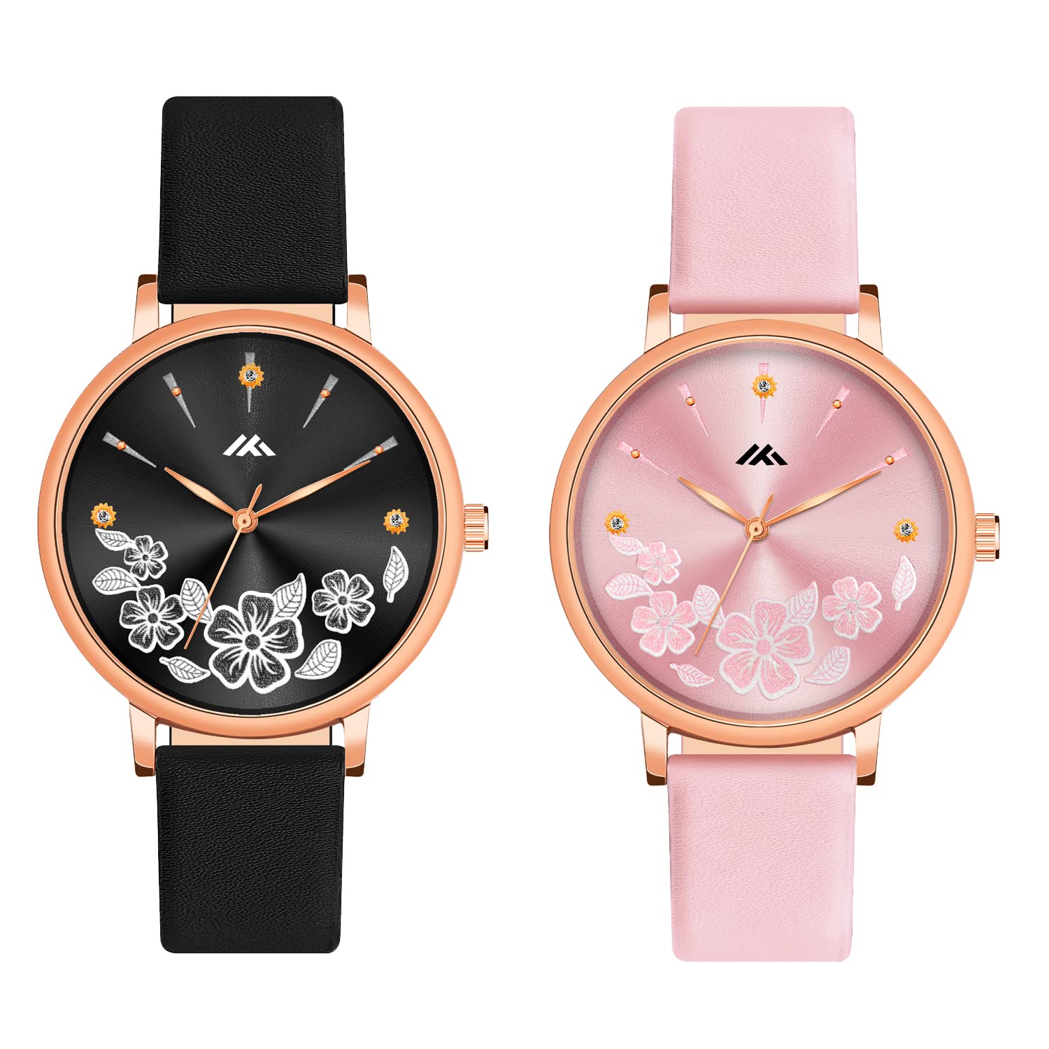 CLOUDWOOD Multicolor Analog Flower Design Combo Wrist Watches for Women & Girls Pack of - 2 (MT516-518) (B0C4YT5M69) Amazon Price History, Amazon Price Tracker