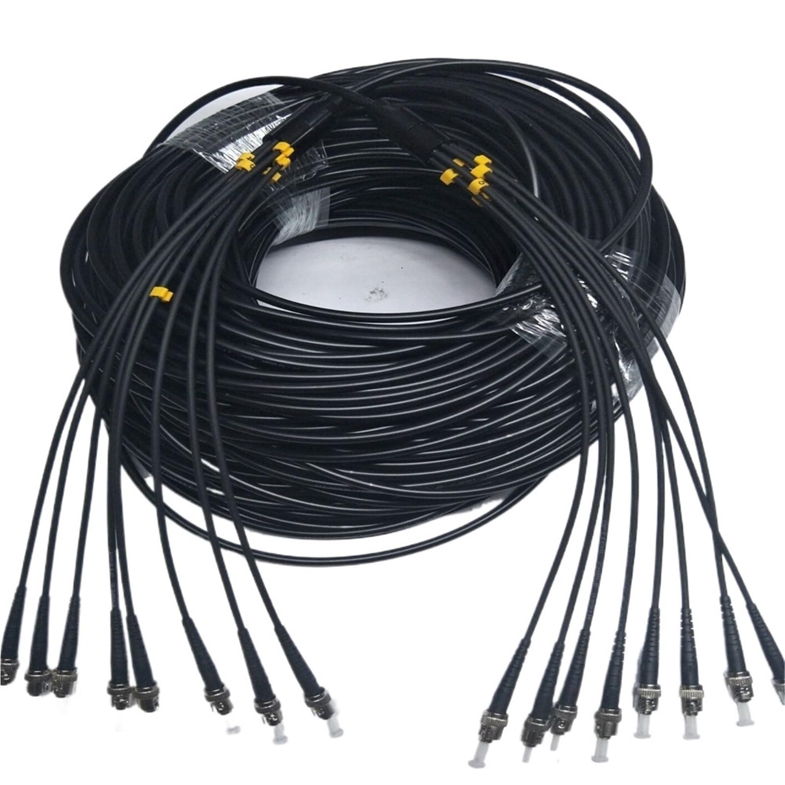 8-rdzeniowy patchcord z włókna pancernego TPU 60 m - 120 m LSZH SM czarny 8C SC LC FC ST A jednomodowy 8 światłowodowy kabel rozruchowy 100 m 80 m (60 m LSZH SC-SC)
