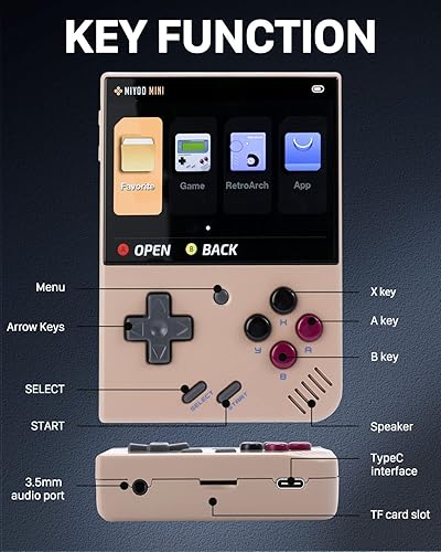 Miniatura 6 de Miyoo Mini Plus, consola de juegos retro con tarjeta TF de 64G, compatible con más de 10000 juegos, emulador de consola de videojuegos portátil