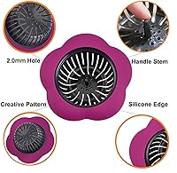 Vista 2 de Kitchen Sink Strainer, 4PCS Silicone Sink Strainers, Large Wide Rim 4.5" Diameter Sink Drain Strainer for Kitchen Sink - Multicolor