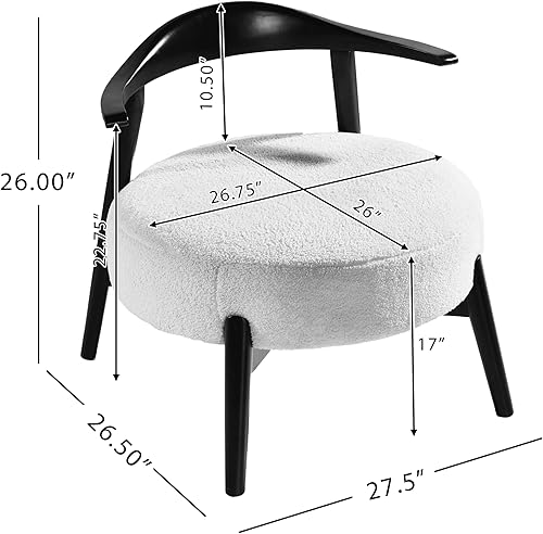 Miniatura 2 de Christopher Knight Home Ipomoea - Silla auxiliar con respaldo bajo, silla decorativa moderna, sillón tapizado de mediados de siglo con respaldo