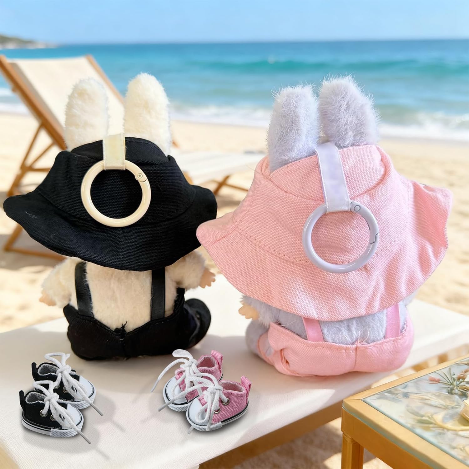 One Set Clothes for LABUBU Doll (NO Doll), Handcrafted Crochet Accessories for LABUBU About 6.7'' Dolls, Premium Outfit-Cute Clothes for Dress up Unique Style (1 Set of Clothing outfit1)