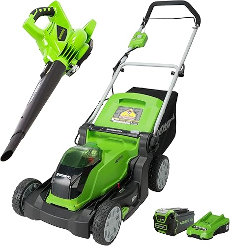 Miniatura 1 de Greenworks Cortacésped inalámbrico de 17 pulgadas y 40 V con batería de vacío de 40 V y 185 MPH de velocidad variable no incluida 24312