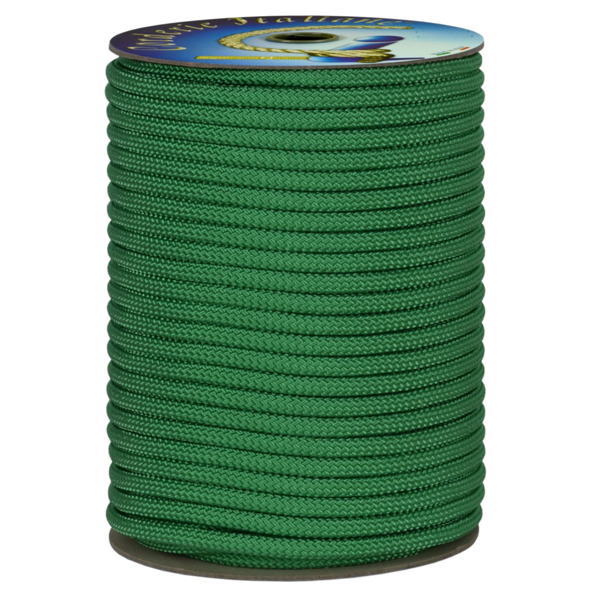 Corderie Italiane 006087199 Doppia treccia skipper alta tenacità, verde, 10 mm - 50 metri