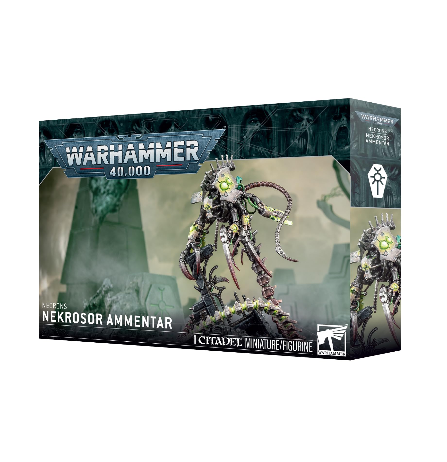 Games Workshop - Warhammer 40,000 - Necrons: Nekrosor Ammentar, Green, 4 inches x 3 inches x 0.5 inches