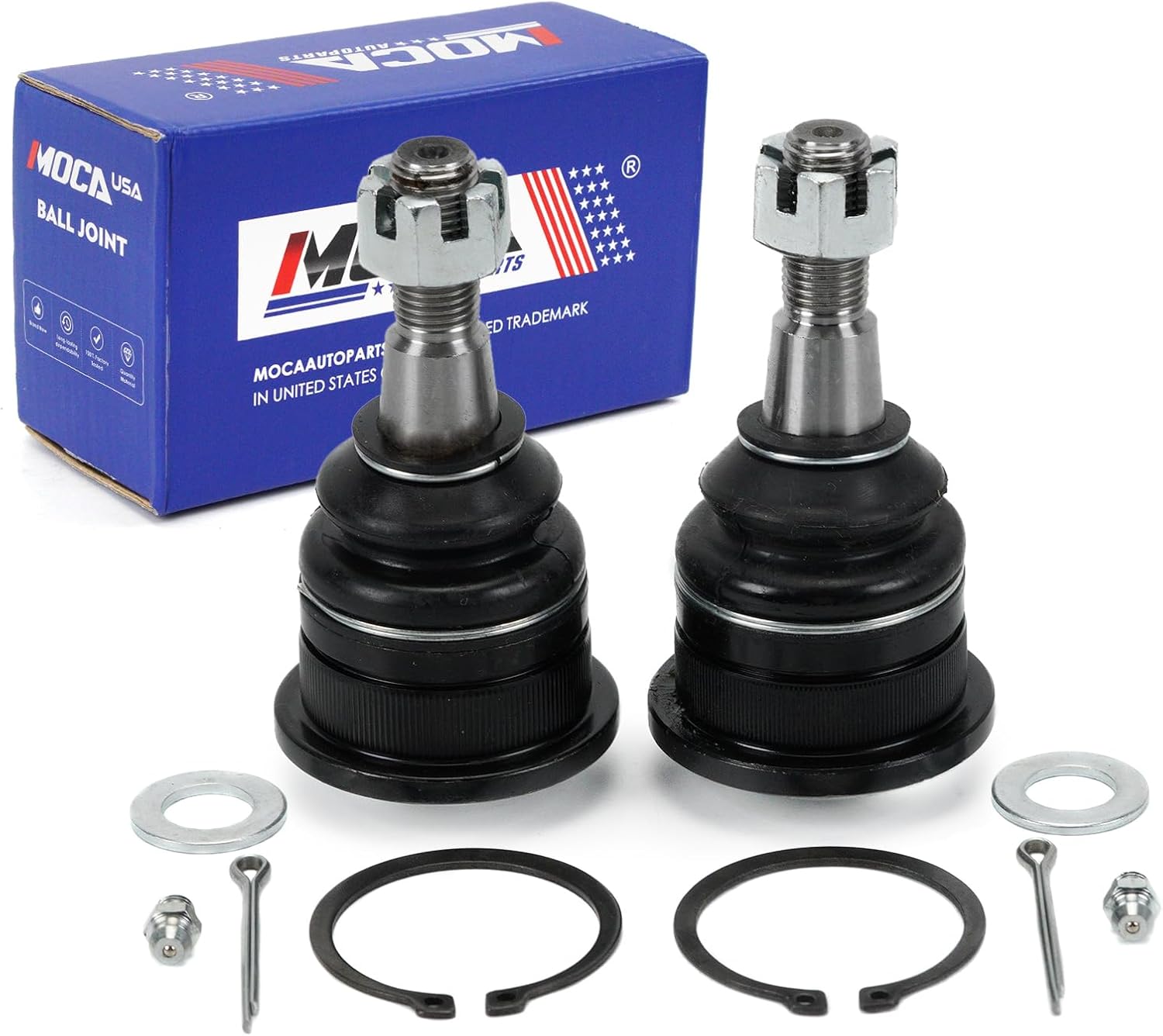MOCA K80628 2x Front Upper Ball Joints Fit 2011-2018 for Ram 1500, 2011-2013 for Ram 2500, 2019-2023 for Ram 1500 Classic, 2006-2010 for Dodge Ram 1500 2500, 2007-2010 for Dodge Ram 3500