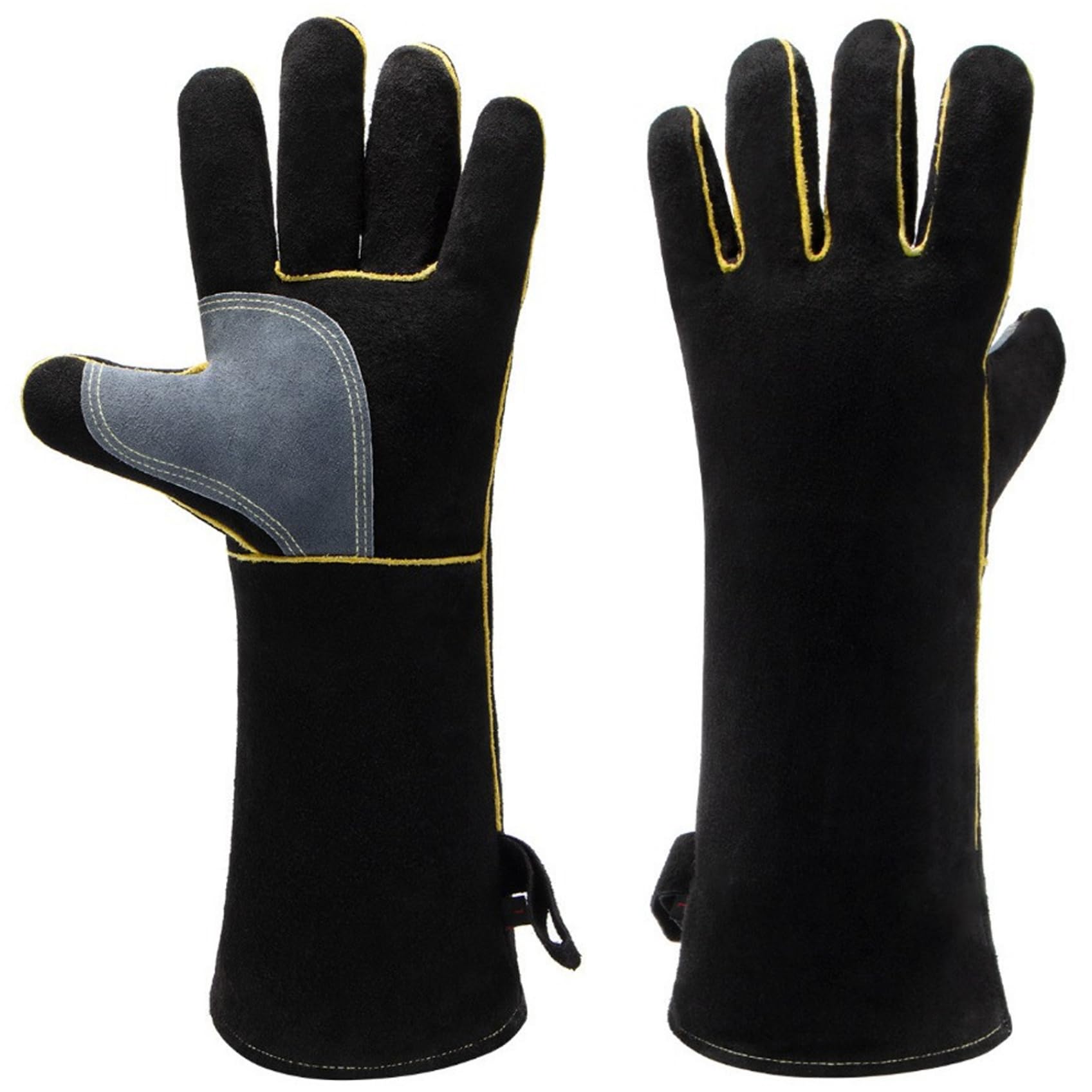 Guantes de cuero para barbacoa, horno y manejo seguro de animales