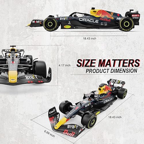 Miniatura 2 de Auto a control remoto a escala 112 para RedBull RB18, modelo F1 RC con 2.4 GHz, vehículo eléctrico de carreras deportivas para adultos, niños,