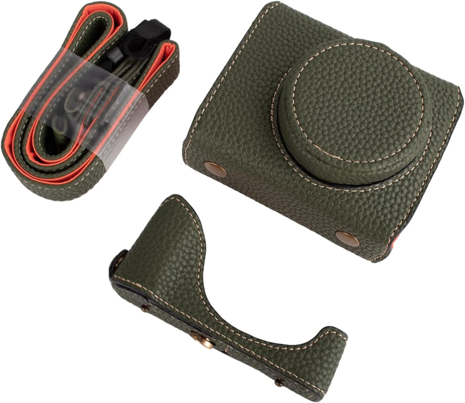 Rieibi G7 X G7X II G7X III Case, Vintage Leather Camera Case for Canon PowerShot G7X / G7X Mark II / G7X Mark III DSLR Camera, Protective Case with Strap