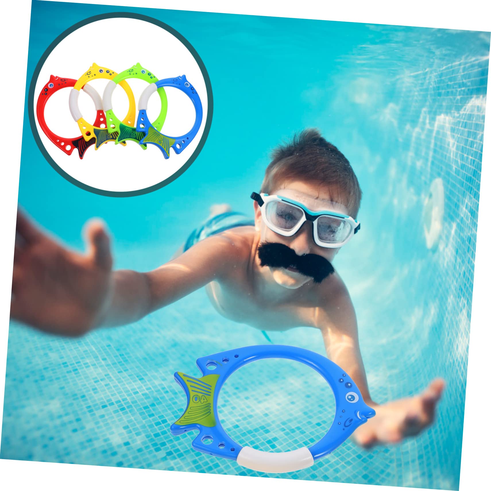 4 Anneaux De Plongée En Forme De Poisson - Jouet Piscine Pour Enfants