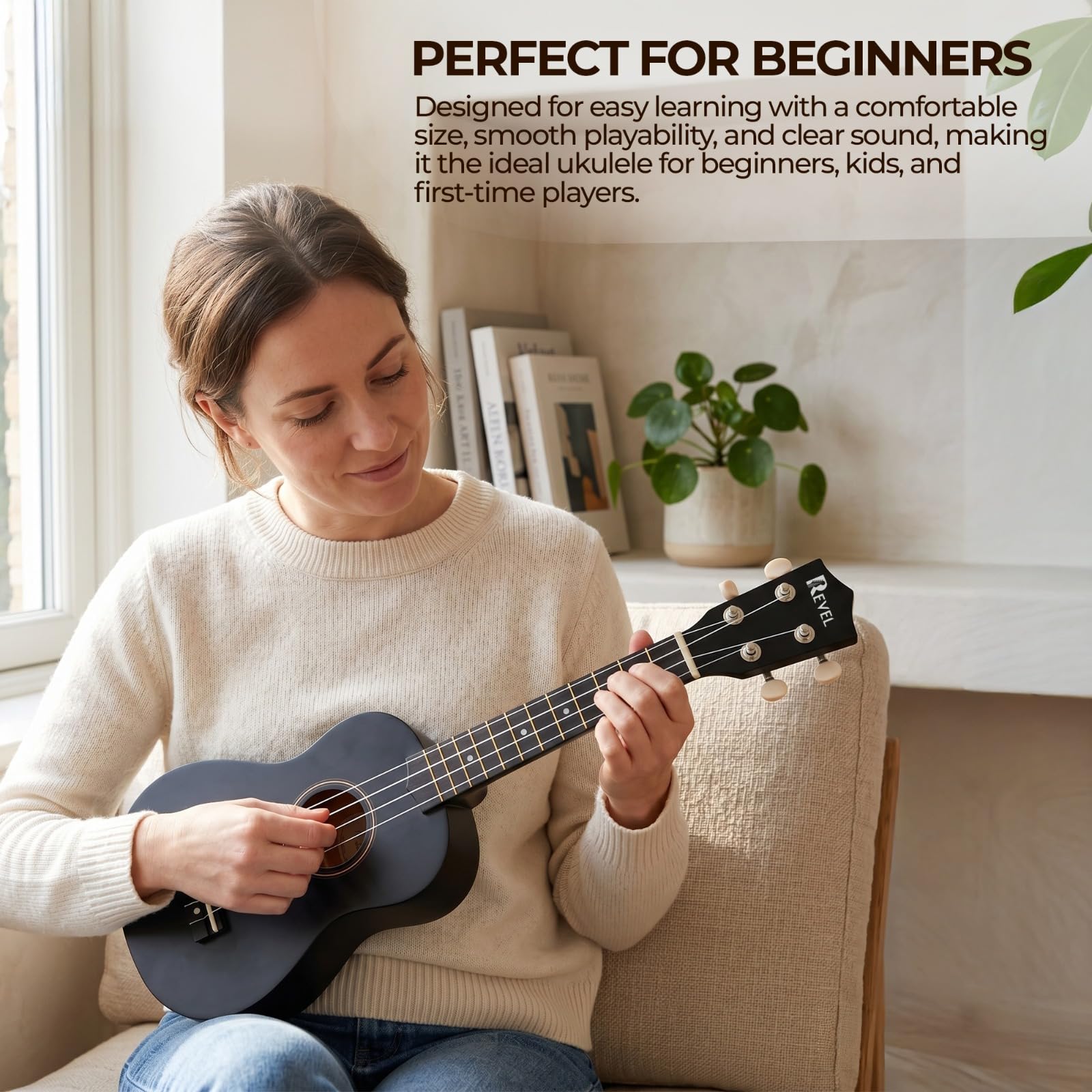 REVEL 21" Soprano Ukulele - Beginner Friendly -6 REVEL 21" Soprano Ukulele - Beginner Friendly -6